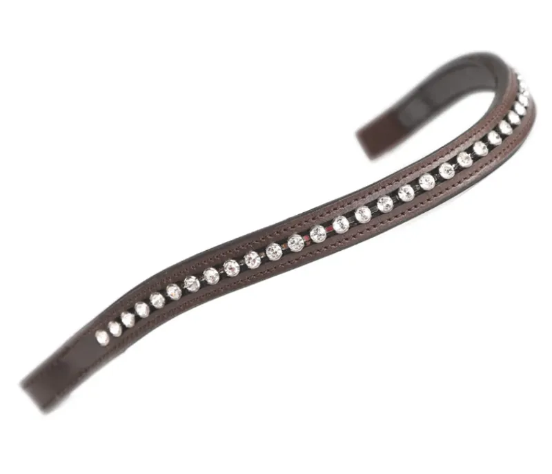 Aviemore Large Diamante Browband Havana/Clear